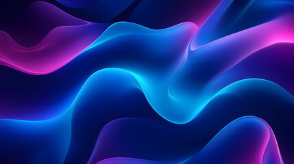 Obraz premium Vibrant Blue and Purple Gradient, smooth abstract layers, dark and neon hues blending seamlessly for a dynamic visual experience