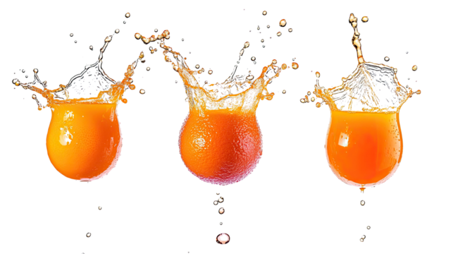 Juicy Splashes of Fresh Orange Juice With Vibrant Citrus in Action Generative AI