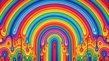Colorful background forming a melting rainbow with a psychedelic design