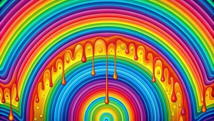 Colorful background forming a melting rainbow with a psychedelic design