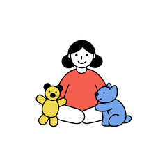 children playing with toys