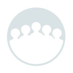 Group of Organization People with Leader in Front Default Avatar Profile Icon, Suitable for Social Media Chatting Online, and Work Program Projects