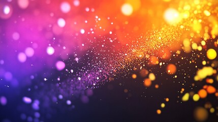 Obraz premium Abstract colorful bokeh background with sparkling lights and soft focus.