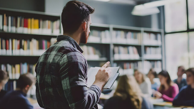 Engaging instructor delivering a lesson in a modern office meeting room, focused expression, upper body view, dynamic teaching environment