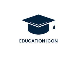 Modern education icons. Education icon isolated on white background and Vector illustration and Students cap icon set and Graduation cap icon.