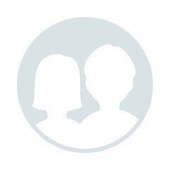 Default Couple Female Girl and Male Boy Avatar Profile Icon, Suitable for Social Media Chatting Online