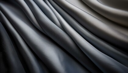 Fototapeta premium Grey gray folded rolled fabric texture