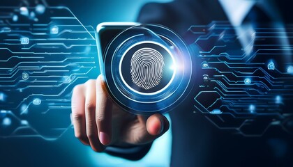 close up of biometric authentication for secure digital payments merging security and convenience fintech financial technology integration