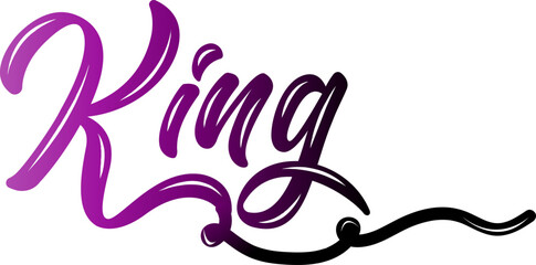 King text, gradient color King text, king 3d gold text effect premium vectors