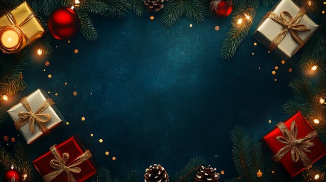 Blue backgraund for Christmas and New Year celebration
