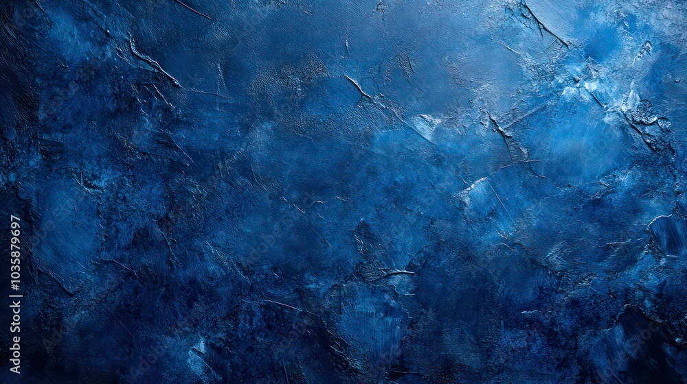 Poster abstract blue textured background with uneven surface, resembling a rough painted canvas or a close-