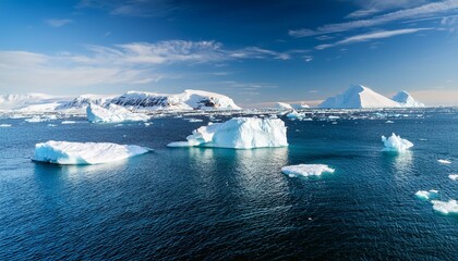 icebergs in the arctic ocean