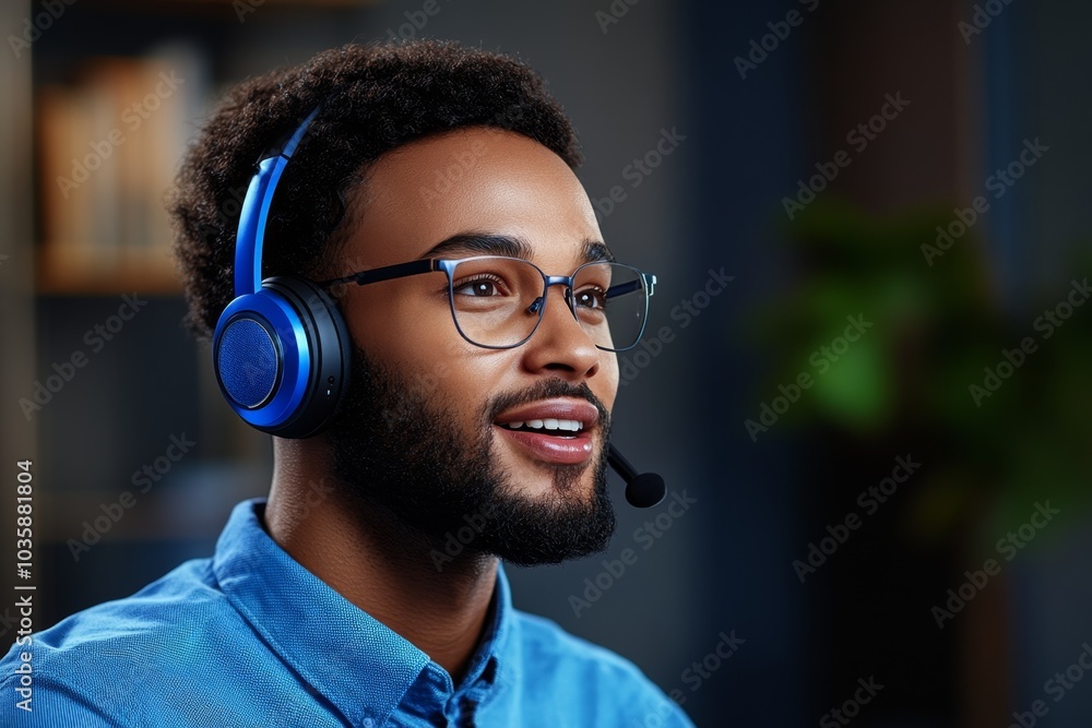 Aufkleber a customer support agent on a video call, solving a clientâ€™s issue to improve retention
