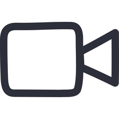 Simple sketch icon of security camera with hand drawn line. Symbol of control devices, secure, home. Network and Internet of things sign