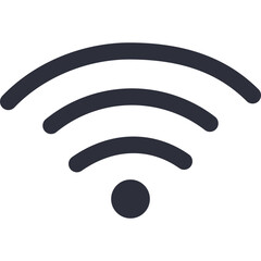Simple icon of wifi with hand drawn outline. Symbol of wireless network and Internet of things