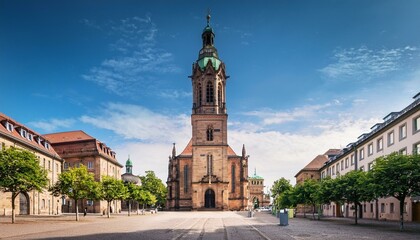 Fototapeta premium stiftskirche church in stuttgart germany travel destination