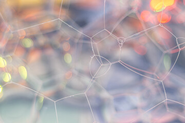 Abstract Background with Interconnected Bubbles and Pastel Hues