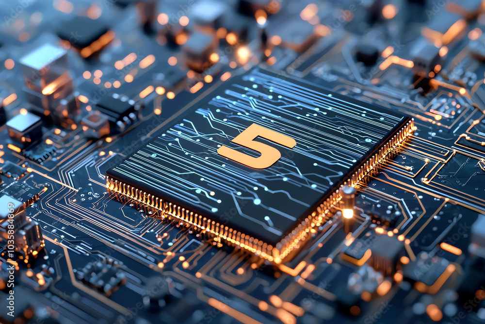 Poster exploring the intricacies of modern technology the evolution of circuit boards and processors in the