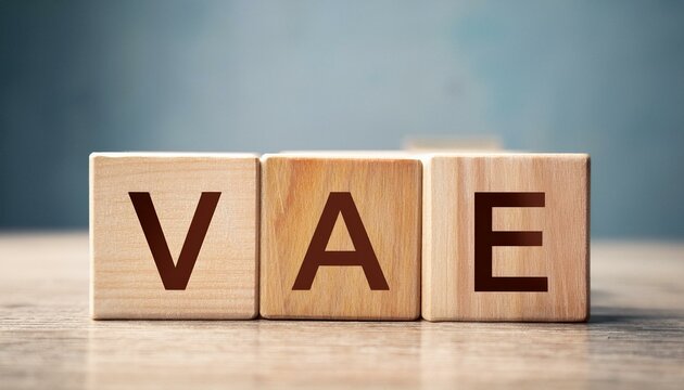 wooden blocks spelling vae