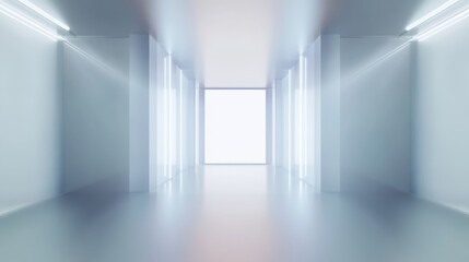 A cutting-edge holographic display, minimalist room with futuristic lighting, Sci-fi style