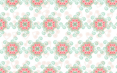 Abstract background, pattern, floral and vine design, designed by imitating the Hmong ethnic pattern.