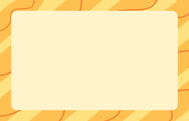 Obraz premium Yellow Wavy Horizontal backdrop. Abstract background with yellow wavy stripes and a large blank space for text, ideal for designs. Stock vector illustration in hand drawn style for kids projects.