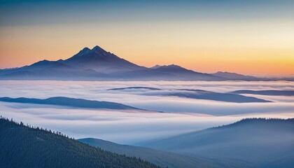 Foggy Mountain Landscape