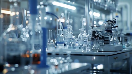 Sharp and clear image of lab tools and precision instruments, photographed in a high-definition laboratory setting