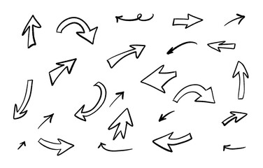 Various arrows in different sizes and styles, pointing in multiple directions. Ideal for creative and design projects.