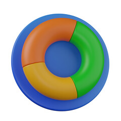 Obraz premium 3d render Donut Chart illustration