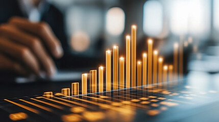 Analyzing financial data with holographic graphs and charts