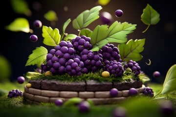 Pixel art of a tiny Wineberry bush, with animated leaves swaying in the breeze