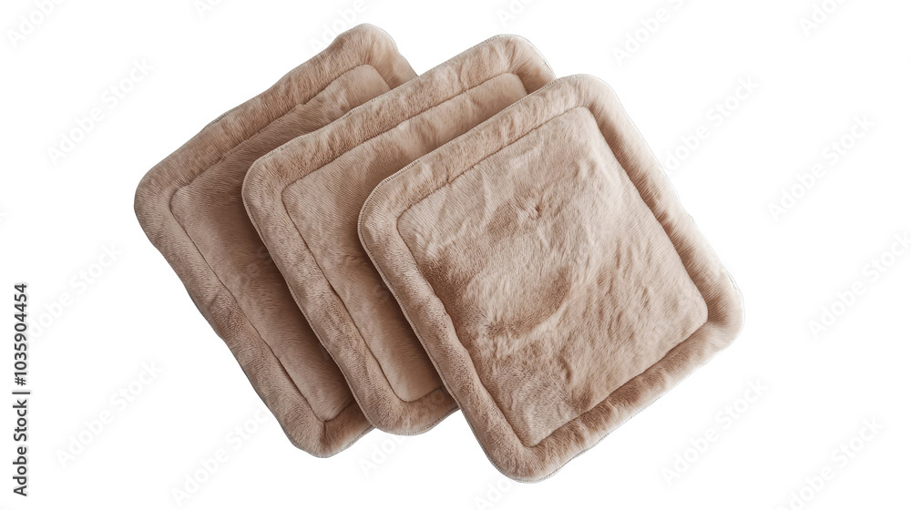 Poster high-quality plush beige rectangular carpets for modern interiors generative ai