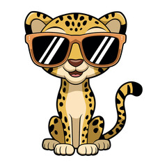 Cute Cheetah Wearing Sunglasses