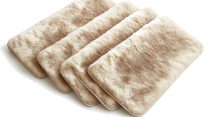 High Quality Beige Rectangular Plush Carpets for Modern Interiors Generative AI