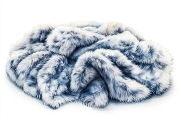 Cozy winter decor, seasonal element, watercolor art, cool tones, isolated on white background