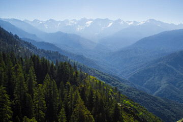 View from the top of mountain in Kings Canyon