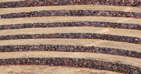 Moray step inka andenes in Cusco, Peru