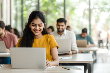 Fototapeta premium Young Indian Engineering Student – Representing the Future of Innovation and Technology