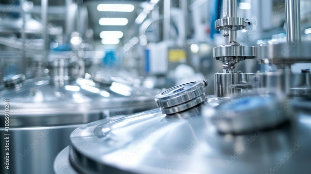 Poster documentation of biopharmaceutical manufacturing practices, emphasizing efficiency and safety.
