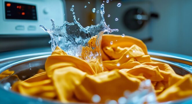 The Joy of Laundry Day: Splashing Waves of Cleanliness