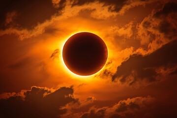 Obraz premium Experience the awe of a rare celestial event in the sky.
