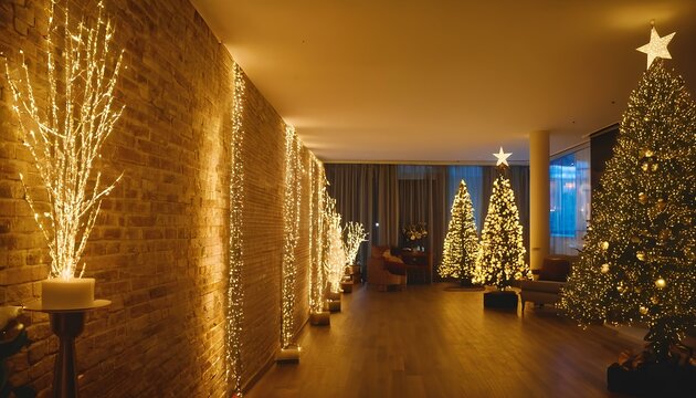 christmas holiday background, illumination and decoration concept