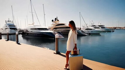 woman on the yacht