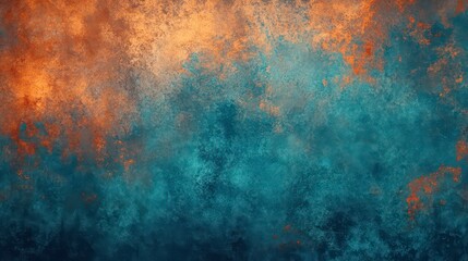 Abstract background with blue and orange hues, resembling a fiery sunset or a stormy sky.