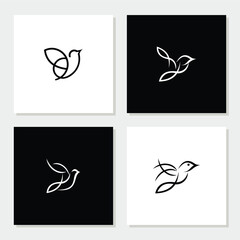 Simple bird logo collection. 