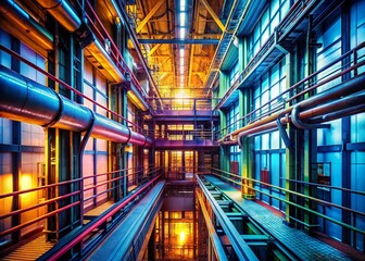 "Futuristic Industrial Minimalism - High-Tech Lines and Advanced Designs"