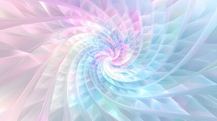 Pastel spiral pattern with abstract geometric design and soft gradient colors