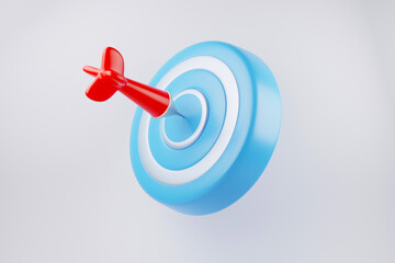 3D illustration of realistic target icon