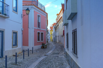 Street in the old village of Cascais, Portugal